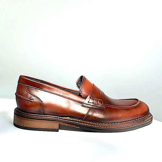 LUIS GONZALO 1966 | MEN'S LOAFERS | LEATHER BUFFERED CALF | BROWN