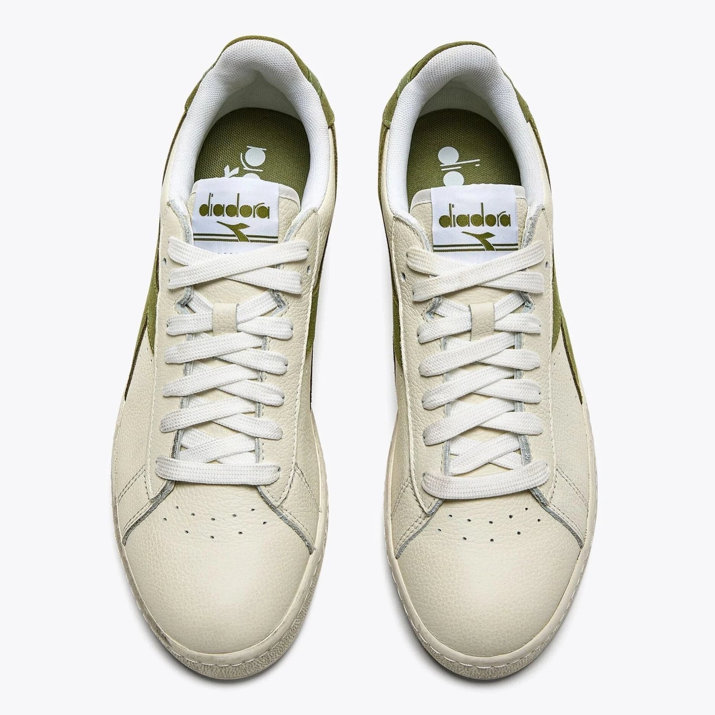 DIADORA | SNEAKERS UNISEX | GAME L LOW WAXED SUEDE POP WHITE/FERN | BLANCO