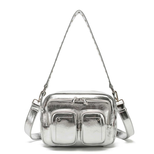 NUNOO | CROSSBODY FOR WOMEN | ELLIE RECYCLED COOL SILVER | ARGENTO