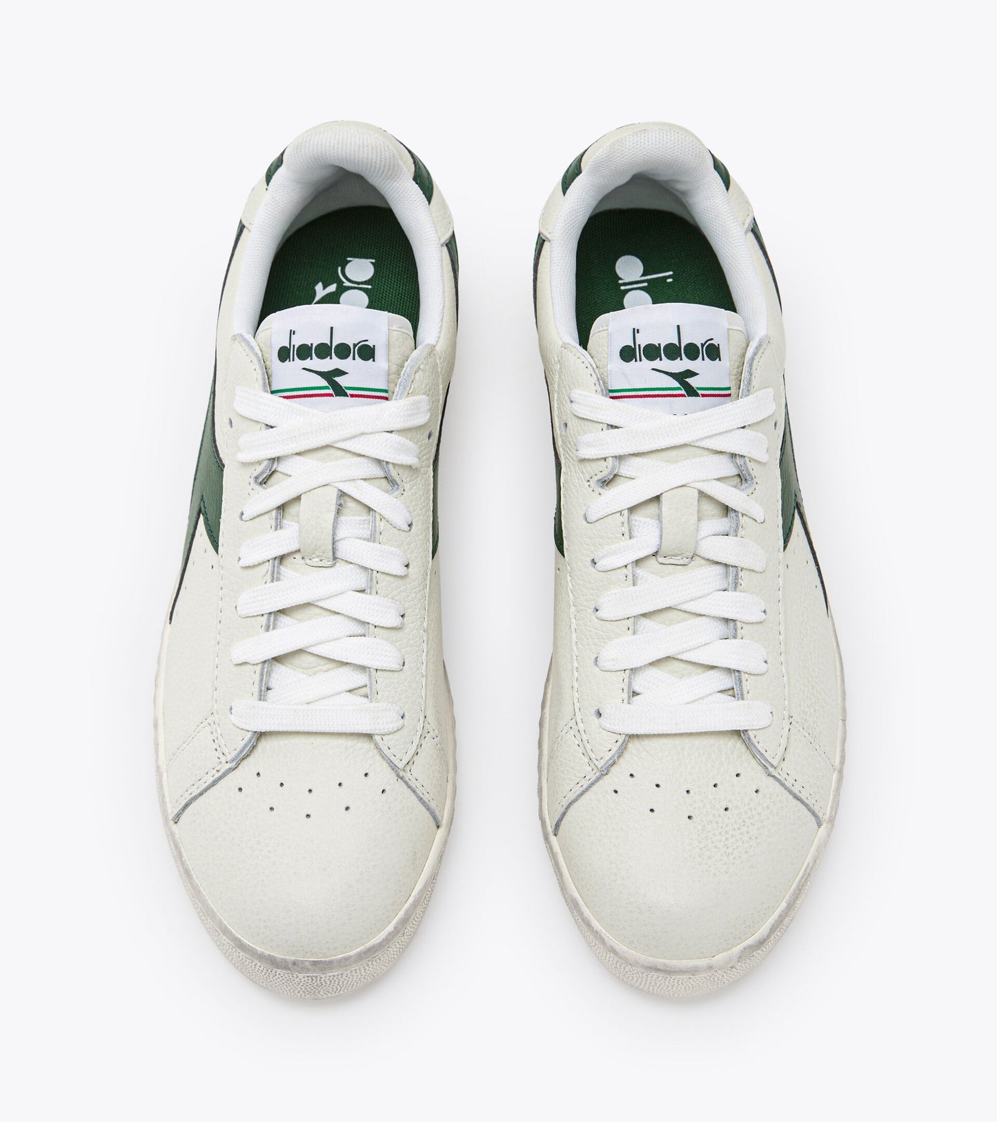 DIADORA | أحذية رياضية للجنسين | GAME L LOW WAXED WHITE/GREEN | أبيض