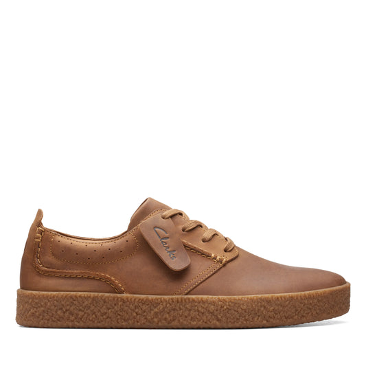 zapatos derby de la marca clarks modelo streethilllace dark tan lea para hombre en color marrón