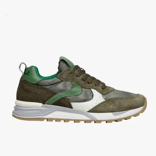 VOILE BLANCHE | MÆNDS SNEAKERS | MAGG SUEDE/WAX NYLON DECOL. MILITARE | GRØN