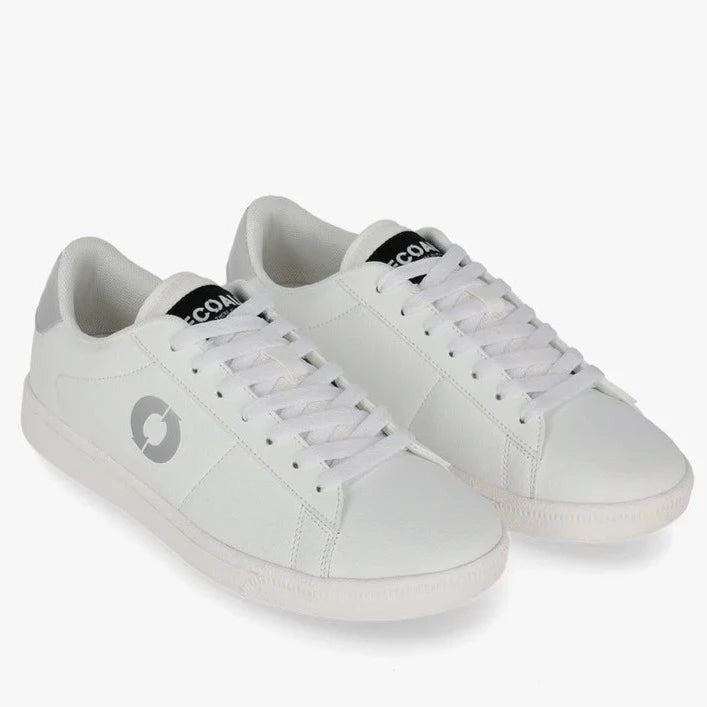 Sneakers De La Marca Ecoalf Para Mujer Modelo Wimbledon Silver LogoEn Color Blanco