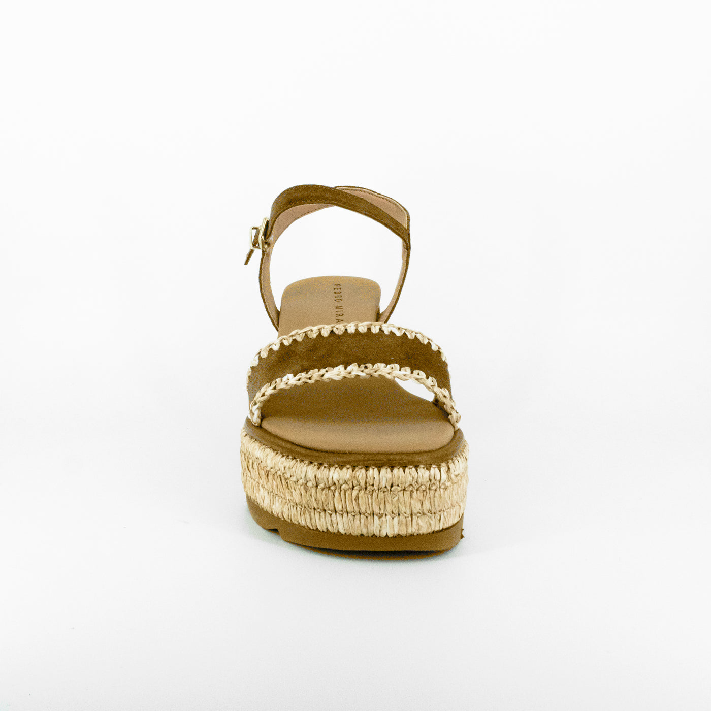Sandalias De La Marca Pedro Miralles Para Mujer Modelo 11529 Velour Pompei En Color Pompei